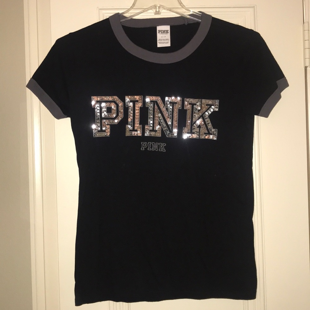 PINK sparkly shirt, size s